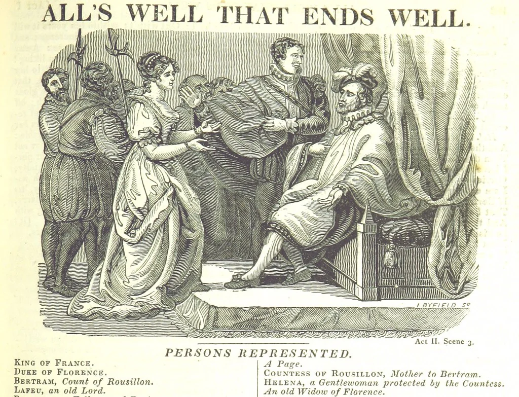 An illustration from The Works of Shakspeare; from the text of Johnson, Steevens, and Reed. With a biographical memoir, and a variety of interesting matter, illustrative of his life and writings. By W. Harvey, 1825, leaf 279