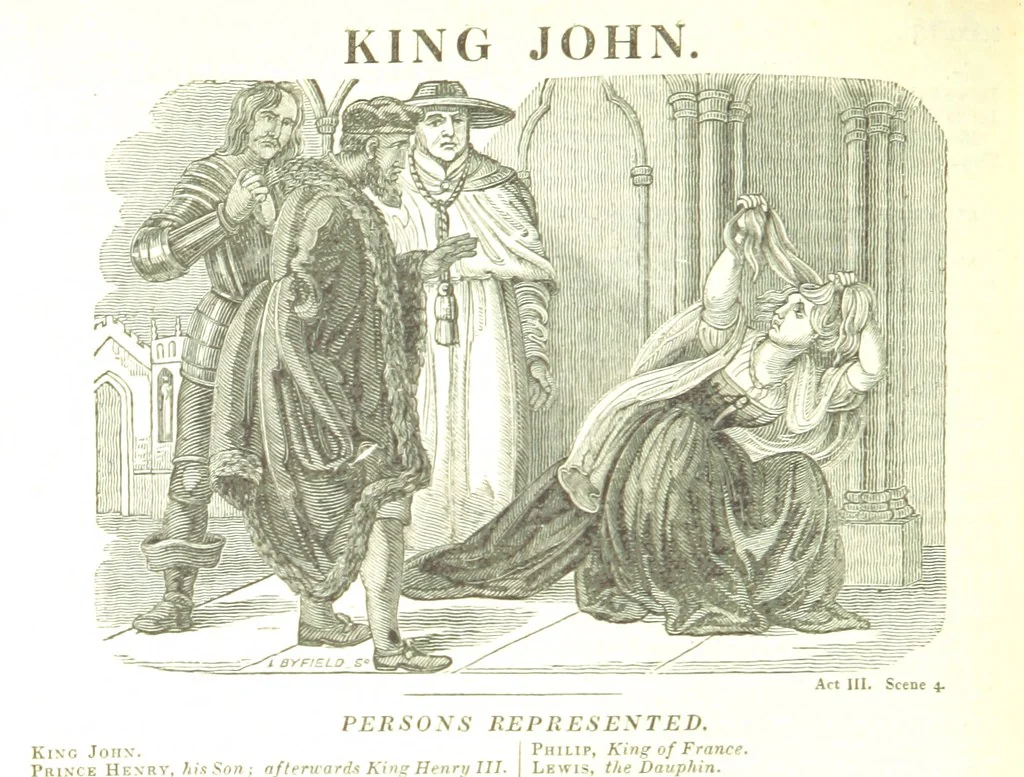 An illustration from The Works of Shakspeare; from the text of Johnson, Steevens, and Reed. With a biographical memoir, and a variety of interesting matter, illustrative of his life and writings. By W. Harvey, 1825, leaf 376