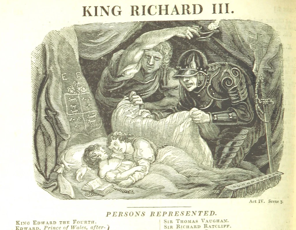 An illustration from The Works of Shakspeare; from the text of Johnson, Steevens, and Reed. With a biographical memoir, and a variety of interesting matter, illustrative of his life and writings. By W. Harvey, 1825, leaf 554