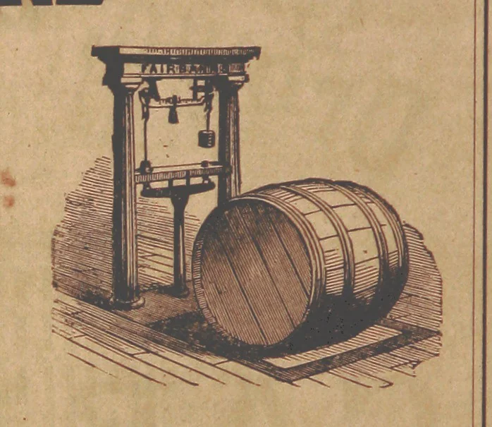 An illustration from Sheppard's Shippers' Guide to the South and West, embracing twenty-three states, Ohio, Indiana, Illinois, etc, 1867, leaf 14