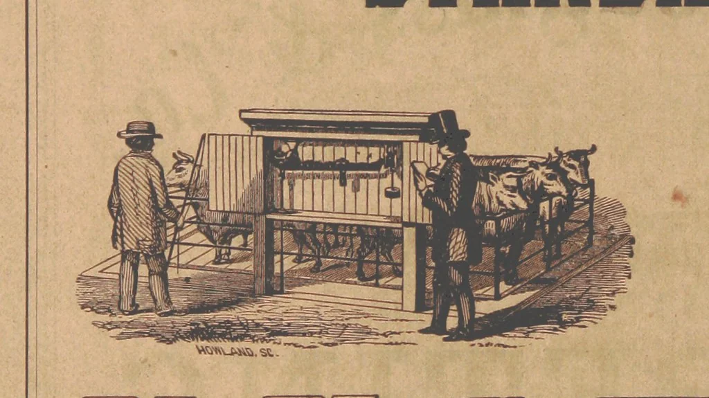 An illustration from Sheppard's Shippers' Guide to the South and West, embracing twenty-three states, Ohio, Indiana, Illinois, etc, 1867, leaf 14