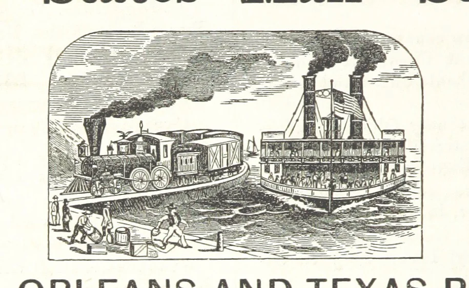 An illustration from Sheppard's Shippers' Guide to the South and West, embracing twenty-three states, Ohio, Indiana, Illinois, etc, 1867, leaf 152