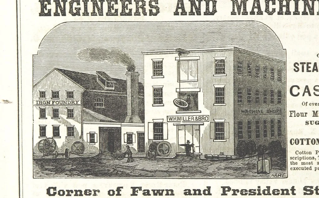 An illustration from Sheppard's Shippers' Guide to the South and West, embracing twenty-three states, Ohio, Indiana, Illinois, etc, 1867, leaf 262