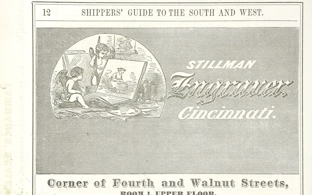 An illustration from Sheppard's Shippers' Guide to the South and West, embracing twenty-three states, Ohio, Indiana, Illinois, etc, 1867, leaf 36