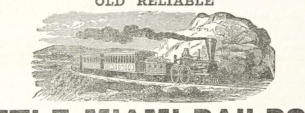An illustration from Sheppard's Shippers' Guide to the South and West, embracing twenty-three states, Ohio, Indiana, Illinois, etc, 1867, leaf 38