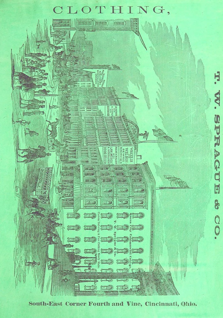 An illustration from Sheppard's Shippers' Guide to the South and West, embracing twenty-three states, Ohio, Indiana, Illinois, etc, 1867, leaf 403