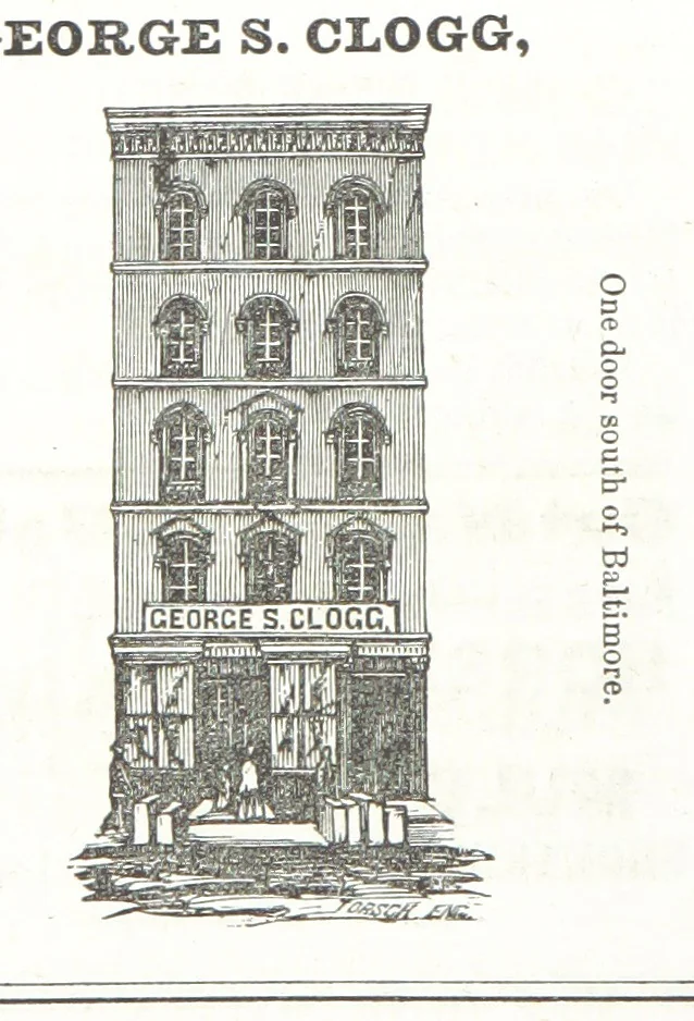 An illustration from Sheppard's Shippers' Guide to the South and West, embracing twenty-three states, Ohio, Indiana, Illinois, etc, 1867, leaf 752