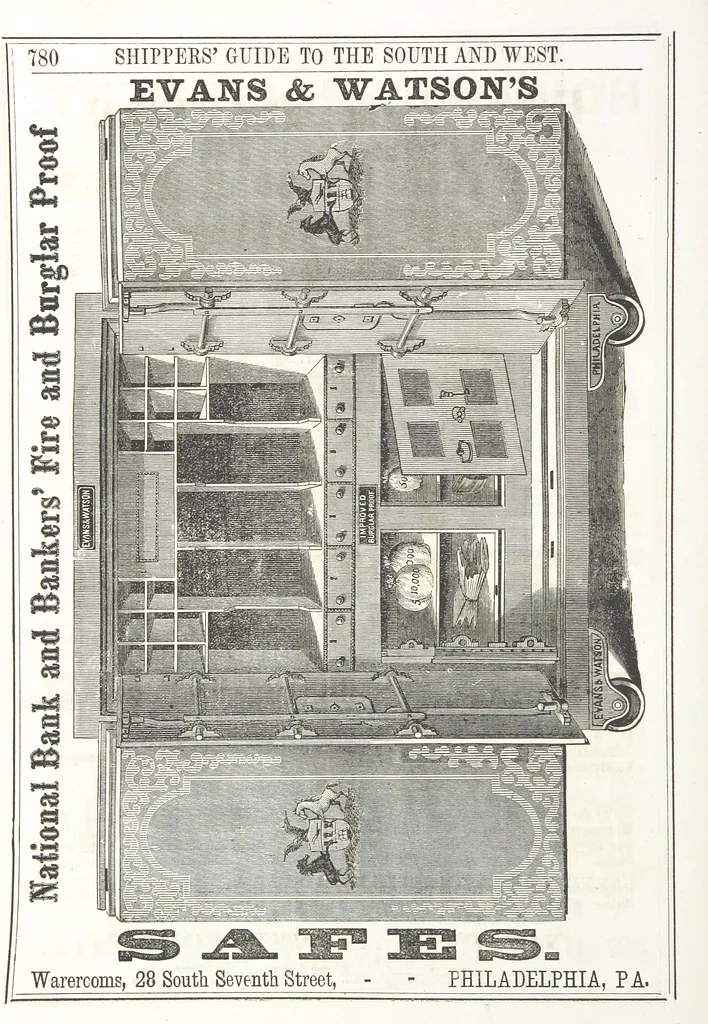 An illustration from Sheppard's Shippers' Guide to the South and West, embracing twenty-three states, Ohio, Indiana, Illinois, etc, 1867, leaf 884