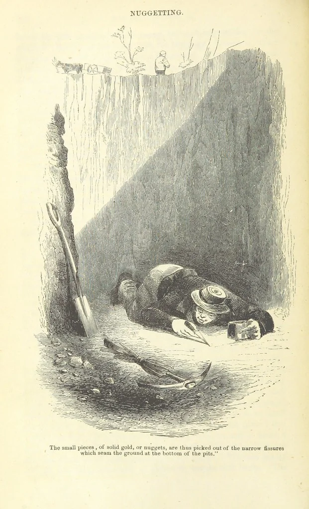 An illustration from Adventures of a Gold-Digger ... Illustrated, etc. [A reissue of “The Gold-Finder of Australia.”, 1856, leaf 240