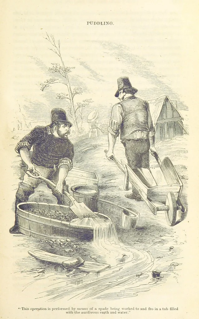 An illustration from Adventures of a Gold-Digger ... Illustrated, etc. [A reissue of “The Gold-Finder of Australia.”, 1856, leaf 283