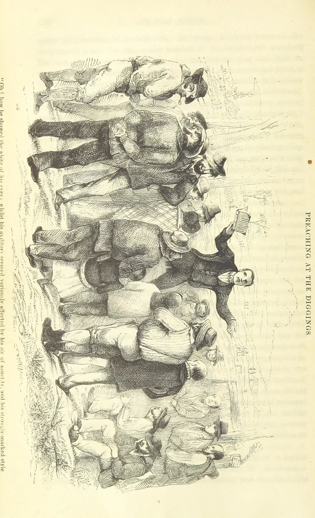 An illustration from Adventures of a Gold-Digger ... Illustrated, etc. [A reissue of “The Gold-Finder of Australia.”, 1856, leaf 294