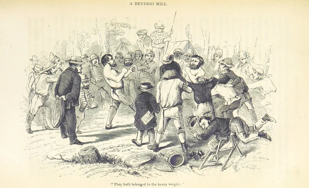 An illustration from Adventures of a Gold-Digger ... Illustrated, etc. [A reissue of “The Gold-Finder of Australia.”, 1856, leaf 365