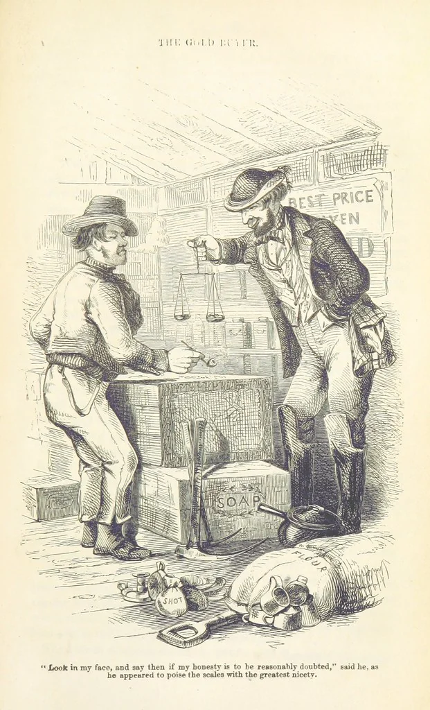 An illustration from Adventures of a Gold-Digger ... Illustrated, etc. [A reissue of “The Gold-Finder of Australia.”, 1856, leaf 407