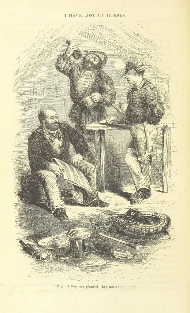 An illustration from Adventures of a Gold-Digger ... Illustrated, etc. [A reissue of “The Gold-Finder of Australia.”, 1856, leaf 460