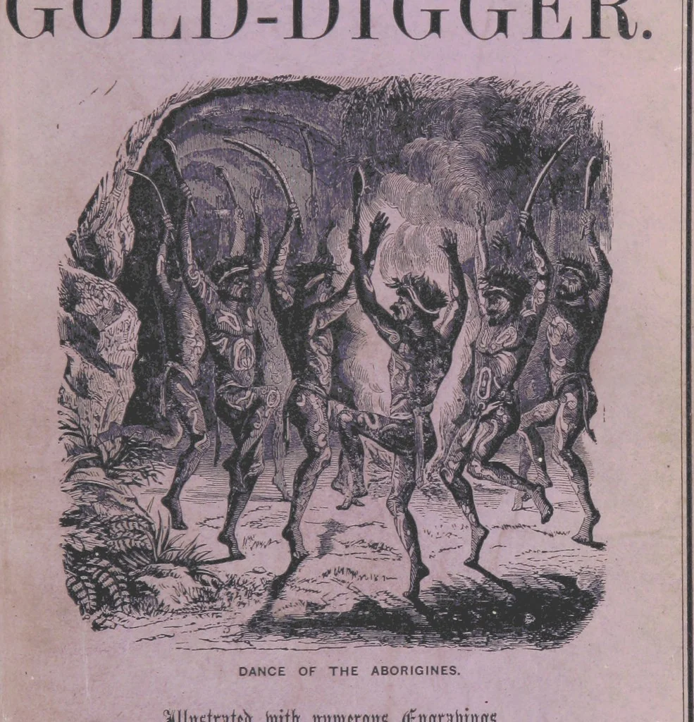 An illustration from Adventures of a Gold-Digger ... Illustrated, etc. [A reissue of “The Gold-Finder of Australia.”, 1856, leaf 7