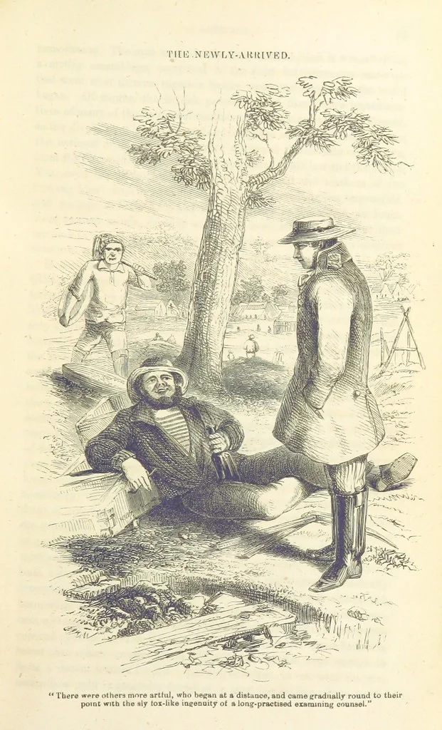 An illustration from Adventures of a Gold-Digger ... Illustrated, etc. [A reissue of “The Gold-Finder of Australia.”, 1856, leaf 73