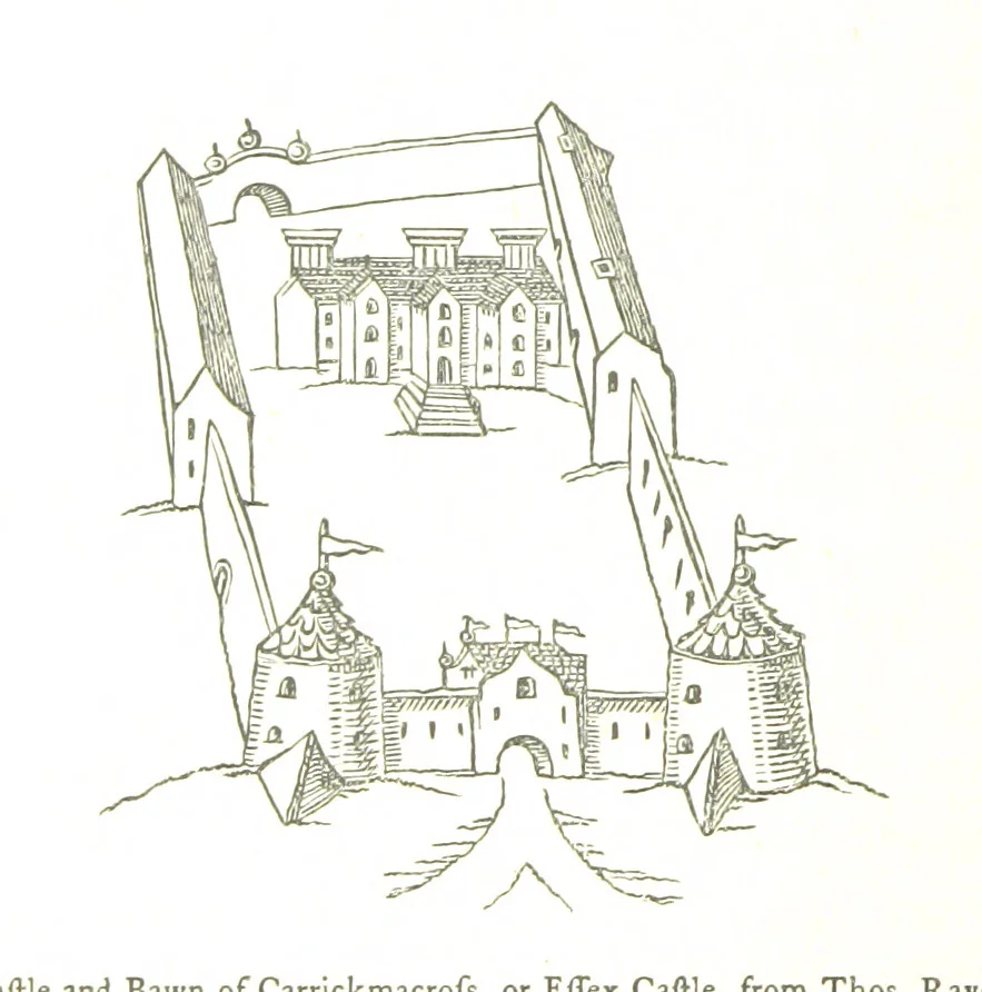 An illustration from The History of the County of Monaghan, 1879, leaf 136
