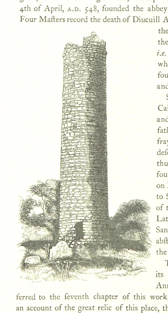 An illustration from The History of the County of Monaghan, 1879, leaf 348