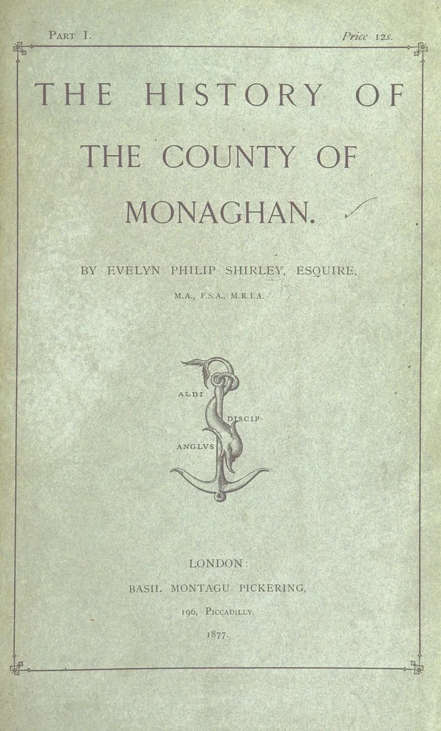 An illustration from The History of the County of Monaghan, 1879, leaf 647
