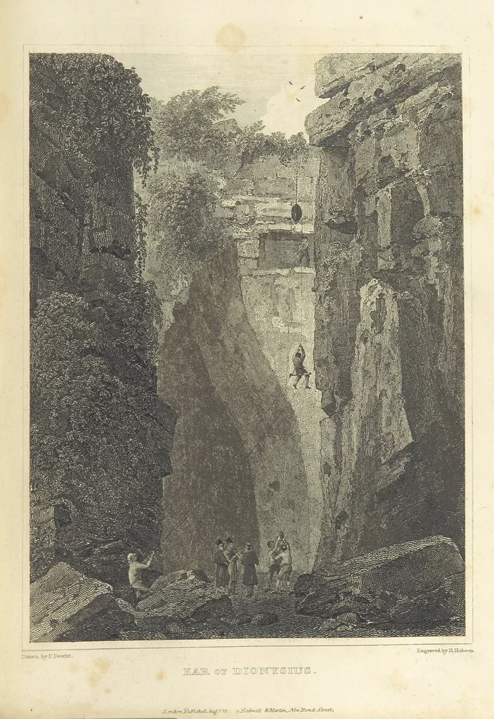 An illustration from The Scenery of Sicily. [Engravings. After drawings by peter De Wint, from sketches by William Light, 1825, leaf 71