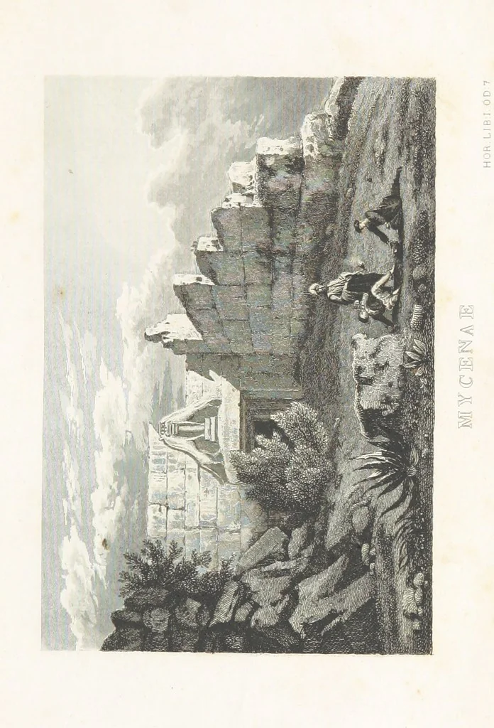 An illustration from 30 Bilder zu Horazens Werken, gestochen unter der Leitung von C. Frommel nach Zeichnungen v. Catel, Frommel, etc. (Erklärung der dreissig Bilder zu Horazens Werken, von ... Dr Sickler.), 1829, leaf 107