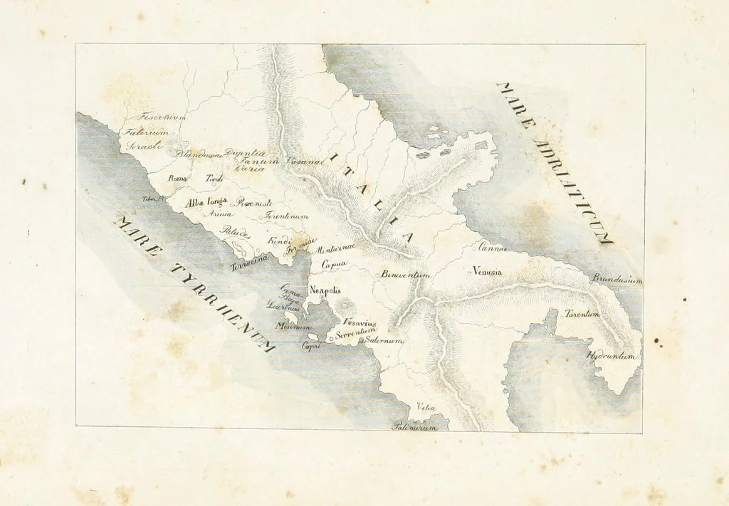 An illustration from 30 Bilder zu Horazens Werken, gestochen unter der Leitung von C. Frommel nach Zeichnungen v. Catel, Frommel, etc. (Erklärung der dreissig Bilder zu Horazens Werken, von ... Dr Sickler.), 1829, leaf 125