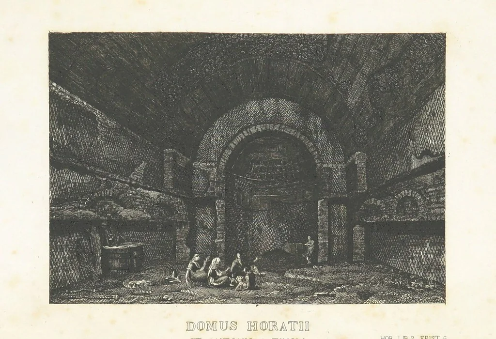 An illustration from 30 Bilder zu Horazens Werken, gestochen unter der Leitung von C. Frommel nach Zeichnungen v. Catel, Frommel, etc. (Erklärung der dreissig Bilder zu Horazens Werken, von ... Dr Sickler.), 1829, leaf 15