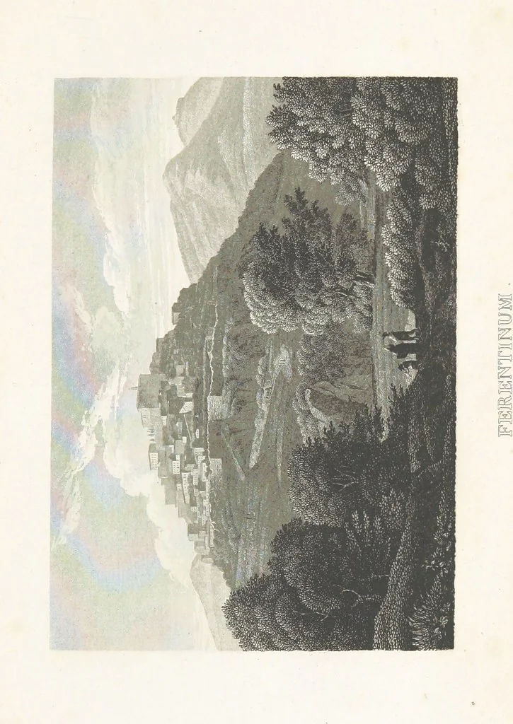 An illustration from 30 Bilder zu Horazens Werken, gestochen unter der Leitung von C. Frommel nach Zeichnungen v. Catel, Frommel, etc. (Erklärung der dreissig Bilder zu Horazens Werken, von ... Dr Sickler.), 1829, leaf 67