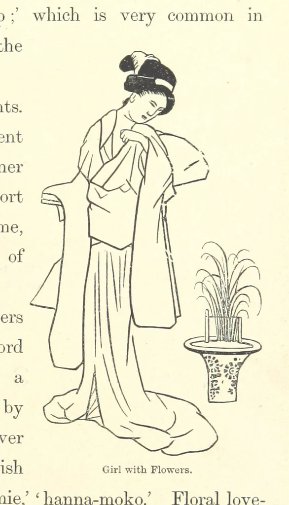 An illustration from Sketches of Japanese Manners and Customs ... Illustrated by native drawings, reproduced in fac-simile by means of chromo-lithography, 1867, leaf 121