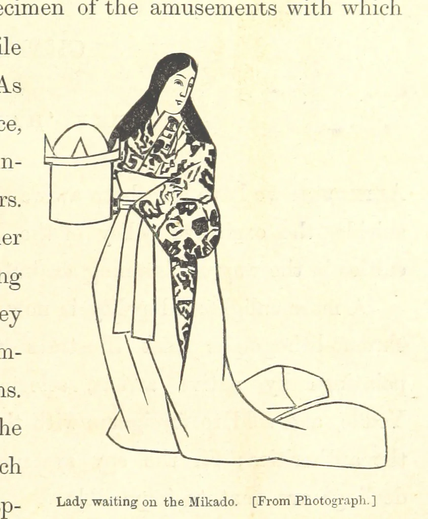 An illustration from Sketches of Japanese Manners and Customs ... Illustrated by native drawings, reproduced in fac-simile by means of chromo-lithography, 1867, leaf 59