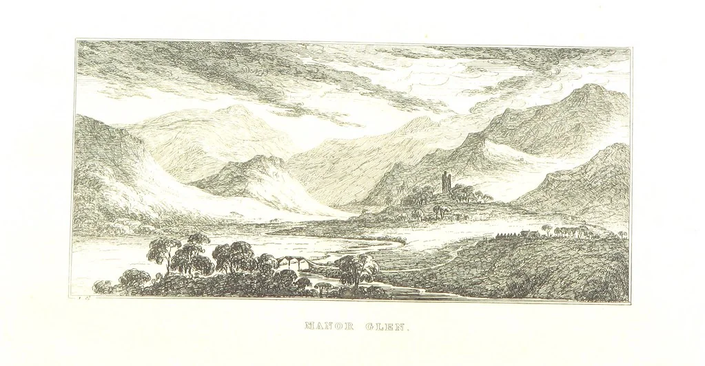An illustration from A Series of Sketches of the existing localities alluded to in the Waverley Novels. Etched from original drawings by J. Skene, 1829, leaf 106