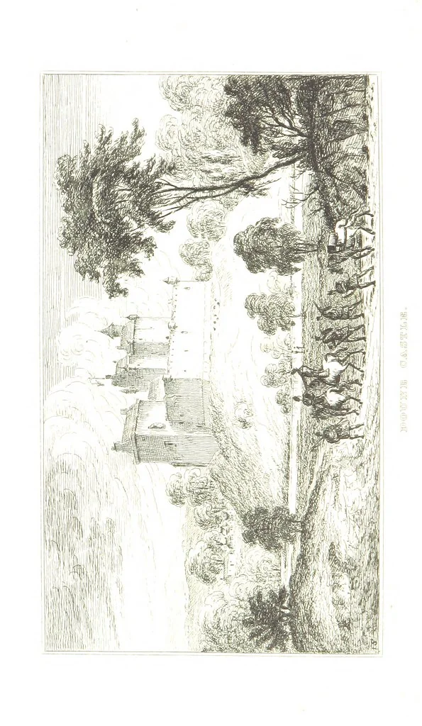 An illustration from A Series of Sketches of the existing localities alluded to in the Waverley Novels. Etched from original drawings by J. Skene, 1829, leaf 16