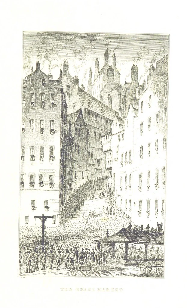 An illustration from A Series of Sketches of the existing localities alluded to in the Waverley Novels. Etched from original drawings by J. Skene, 1829, leaf 161