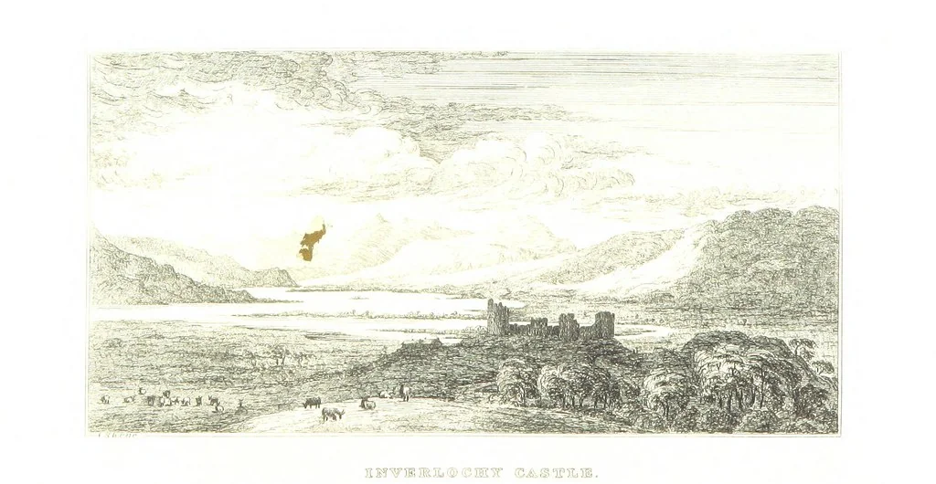 An illustration from A Series of Sketches of the existing localities alluded to in the Waverley Novels. Etched from original drawings by J. Skene, 1829, leaf 220