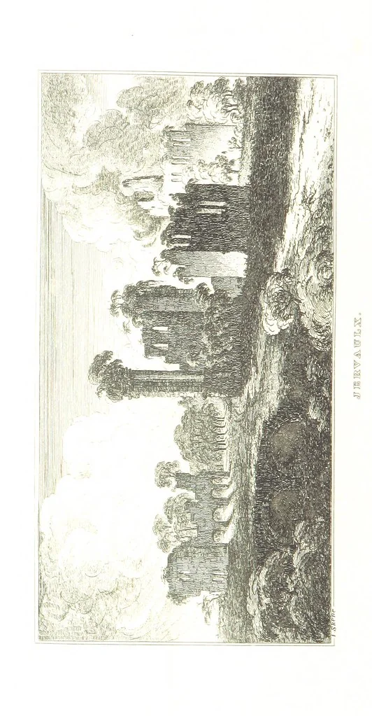 An illustration from A Series of Sketches of the existing localities alluded to in the Waverley Novels. Etched from original drawings by J. Skene, 1829, leaf 242