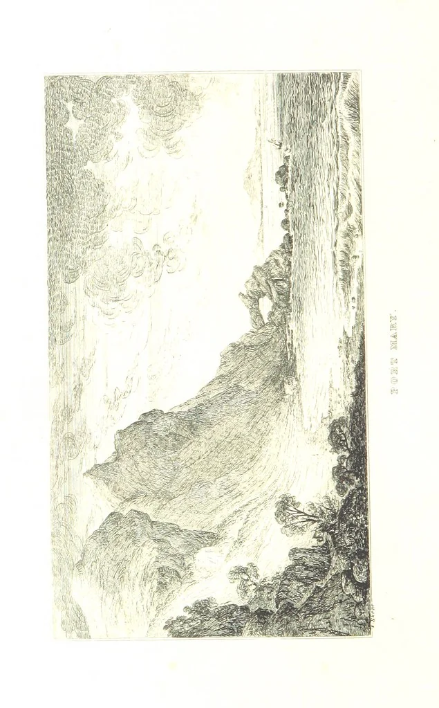 An illustration from A Series of Sketches of the existing localities alluded to in the Waverley Novels. Etched from original drawings by J. Skene, 1829, leaf 304