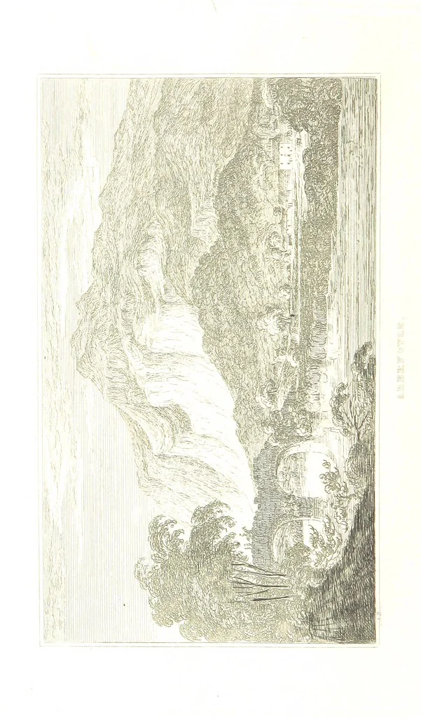 An illustration from A Series of Sketches of the existing localities alluded to in the Waverley Novels. Etched from original drawings by J. Skene, 1829, leaf 82