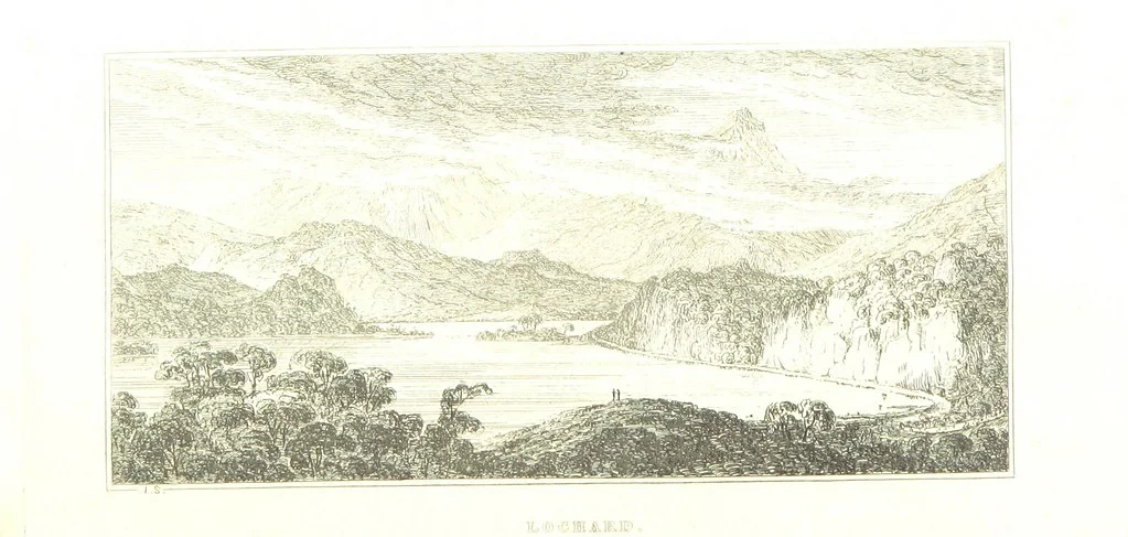 An illustration from A Series of Sketches of the existing localities alluded to in the Waverley Novels. Etched from original drawings by J. Skene, 1829, leaf 86