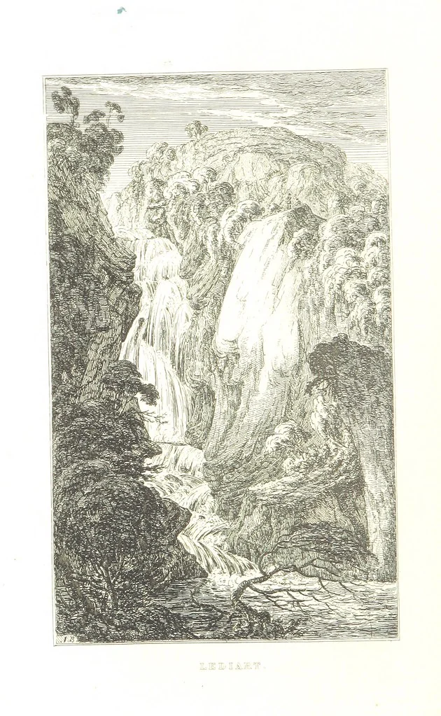 An illustration from A Series of Sketches of the existing localities alluded to in the Waverley Novels. Etched from original drawings by J. Skene, 1829, leaf 94