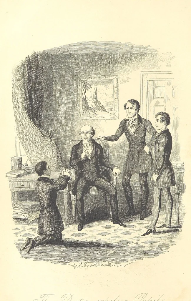 An illustration from Frank Fairlegh; or scenes from the life of a private pupil. [By F. E. Smedley.] With illustrations ... by G. Cruikshank, 1850, leaf 124