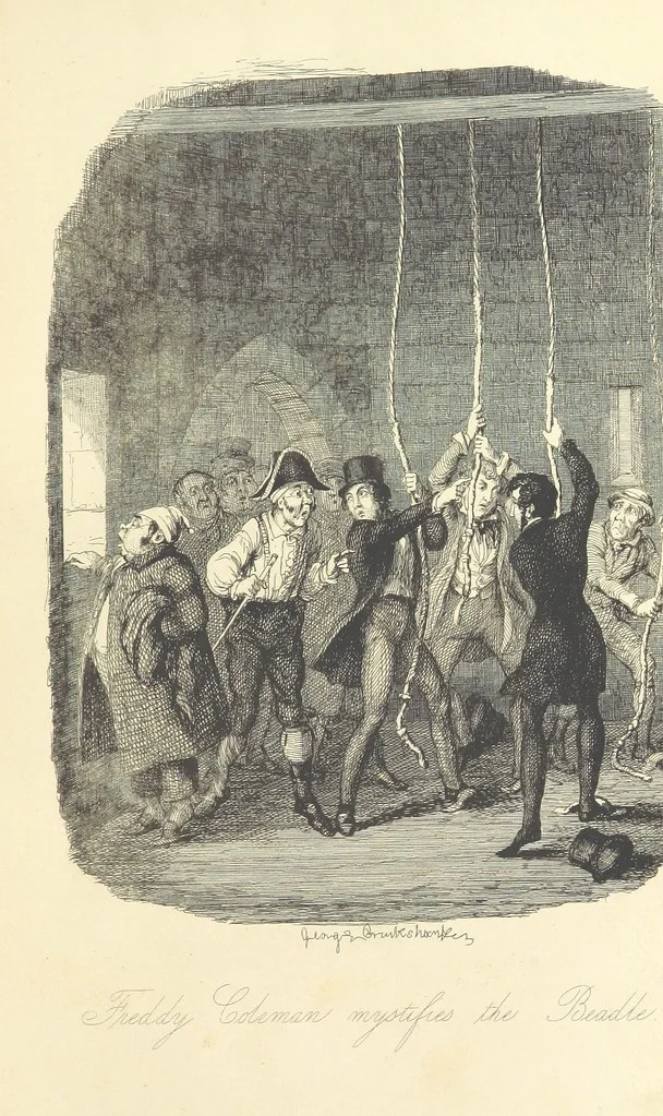 An illustration from Frank Fairlegh; or scenes from the life of a private pupil. [By F. E. Smedley.] With illustrations ... by G. Cruikshank, 1850, leaf 175