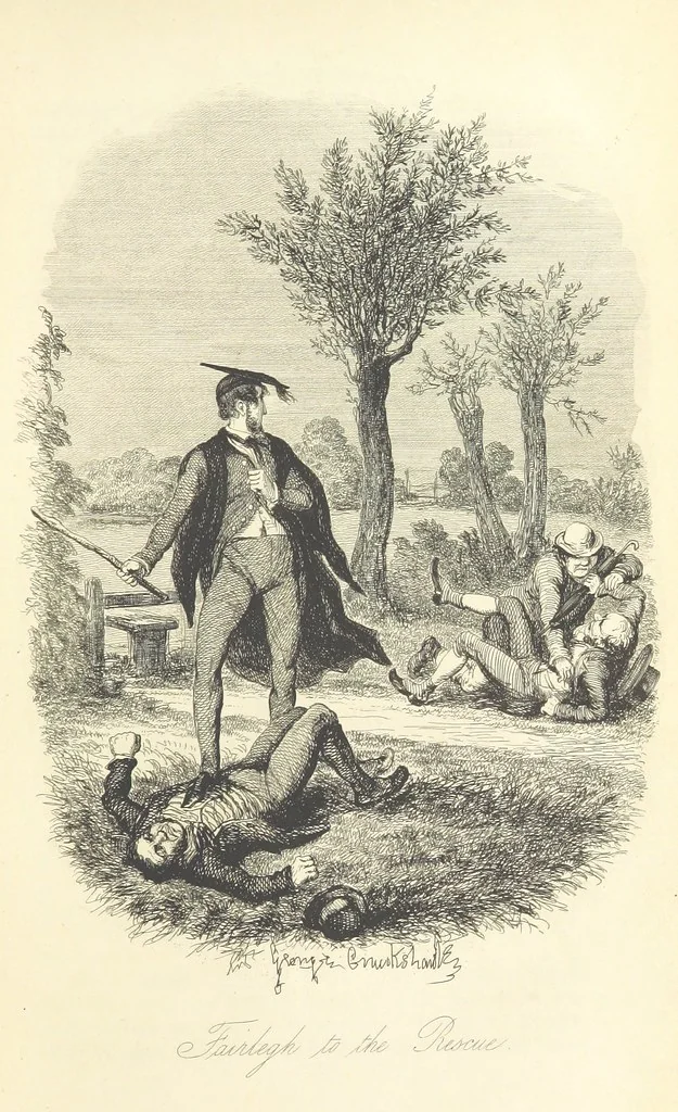 An illustration from Frank Fairlegh; or scenes from the life of a private pupil. [By F. E. Smedley.] With illustrations ... by G. Cruikshank, 1850, leaf 289