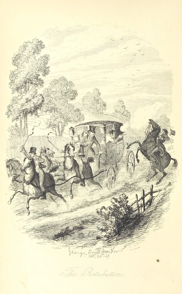 An illustration from Frank Fairlegh; or scenes from the life of a private pupil. [By F. E. Smedley.] With illustrations ... by G. Cruikshank, 1850, leaf 552