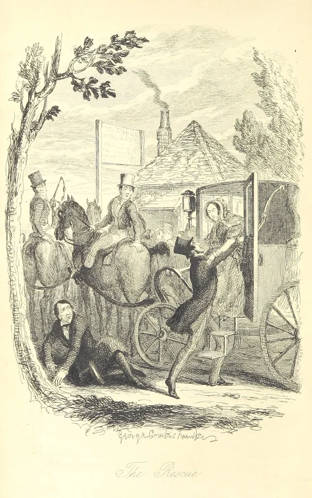 An illustration from Frank Fairlegh; or scenes from the life of a private pupil. [By F. E. Smedley.] With illustrations ... by G. Cruikshank, 1850, leaf 558