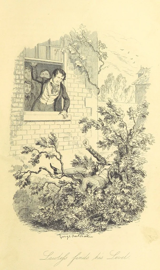 An illustration from Frank Fairlegh; or scenes from the life of a private pupil. [By F. E. Smedley.] With illustrations ... by G. Cruikshank, 1850, leaf 85
