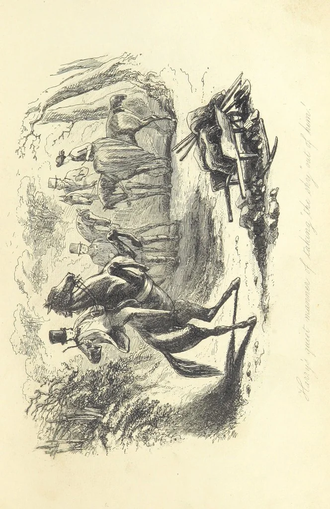 An illustration from Harry Coverdale's Courtship, and all that came of it. ... With illustrations by Phiz, 1854, leaf 107