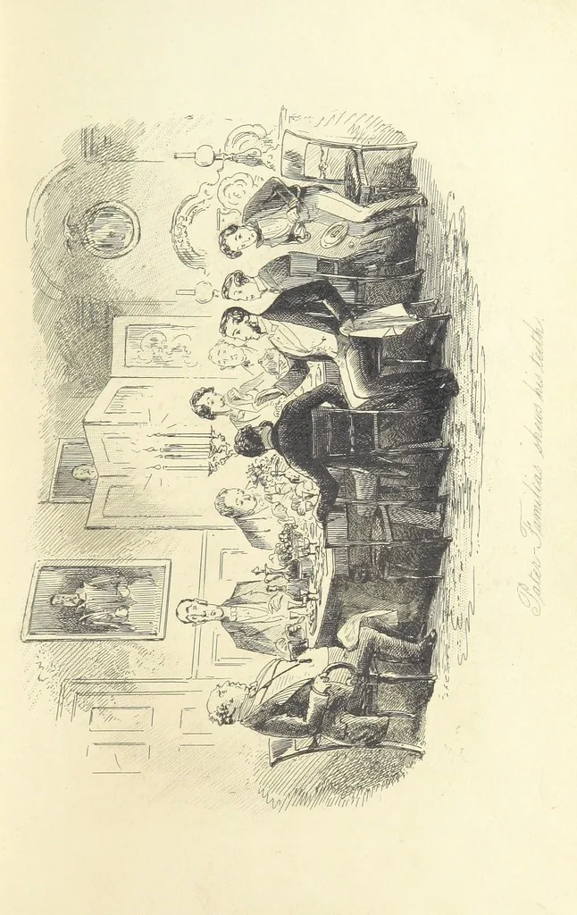 An illustration from Harry Coverdale's Courtship, and all that came of it. ... With illustrations by Phiz, 1854, leaf 119