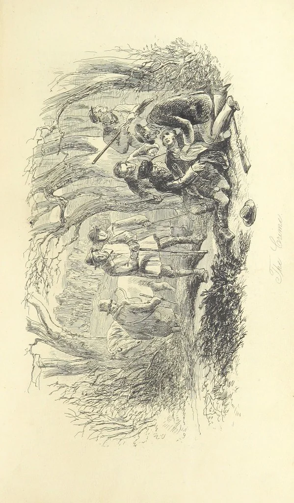 An illustration from Harry Coverdale's Courtship, and all that came of it. ... With illustrations by Phiz, 1854, leaf 245