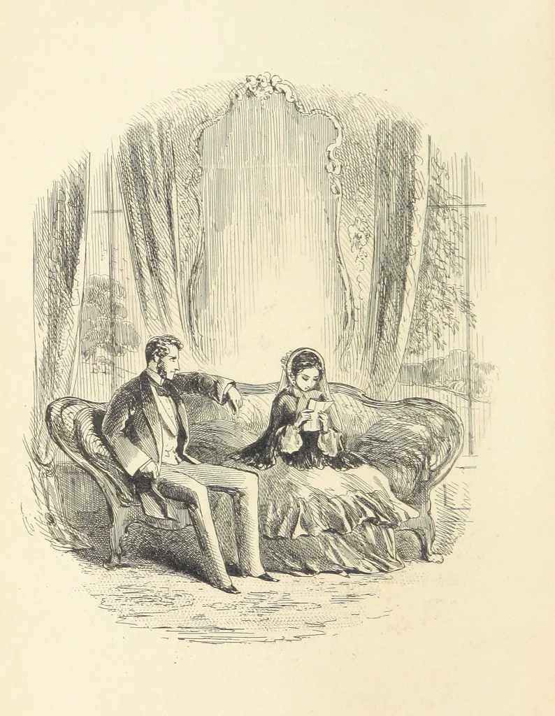 An illustration from Harry Coverdale's Courtship, and all that came of it. ... With illustrations by Phiz, 1854, leaf 474