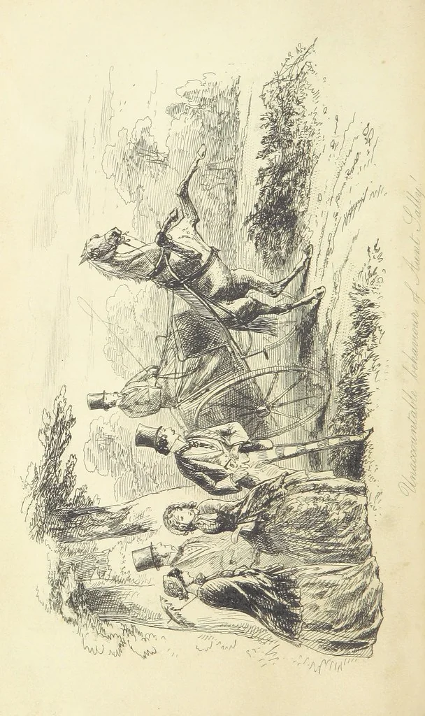 An illustration from Harry Coverdale's Courtship, and all that came of it. ... With illustrations by Phiz, 1854, leaf 50
